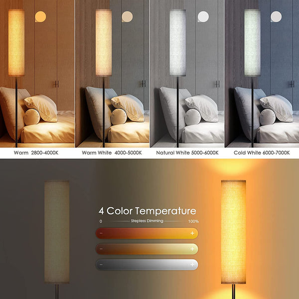 Stufenlose LED-Eck-Stehlampe