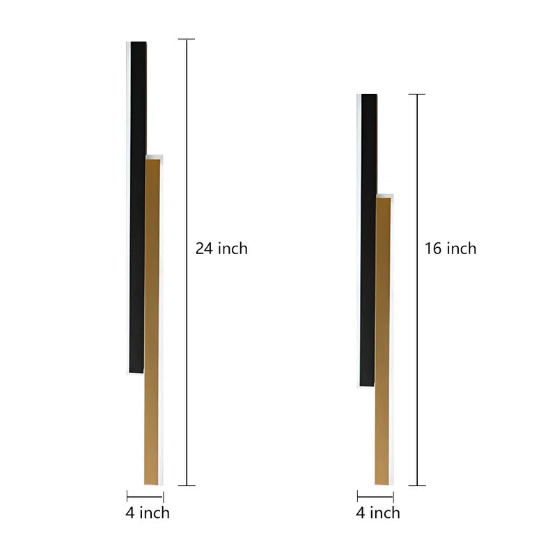 Long strip wall light