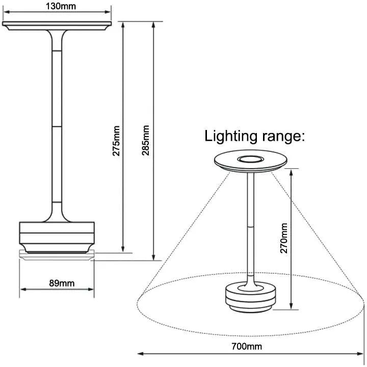 Atmosphere™ Metallic Kabellose Tischlampe